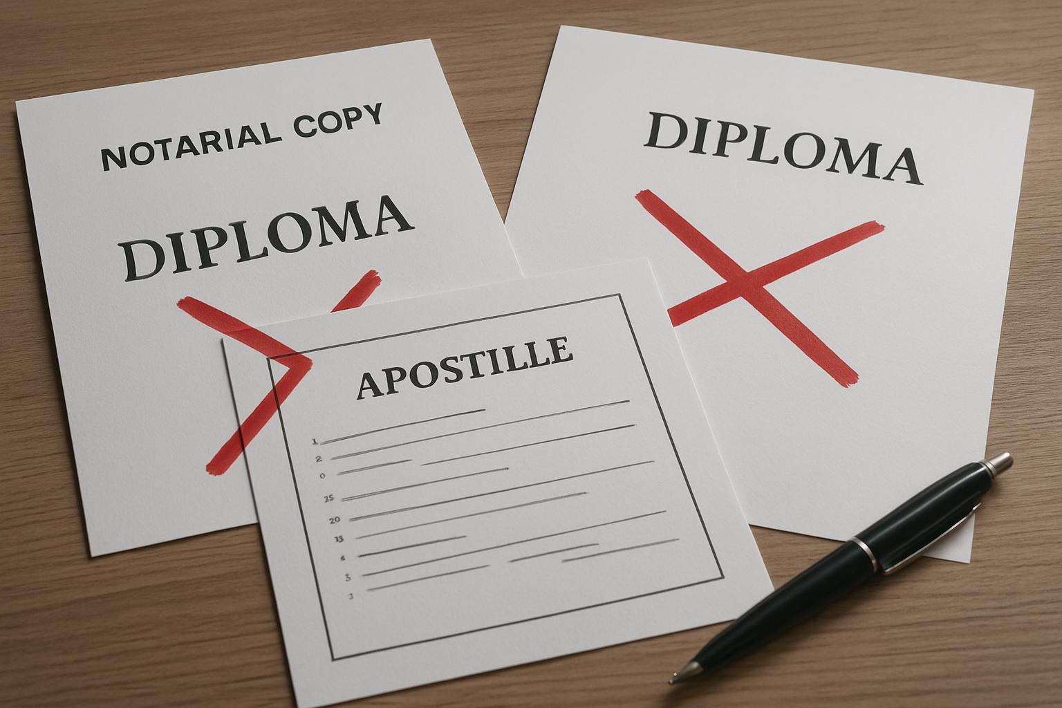Апостиль на нотариальную копию диплома или на оригинал: ошибка, которая обходится слишком дорого. Типичные ошибки при выборе документа для апостилирования