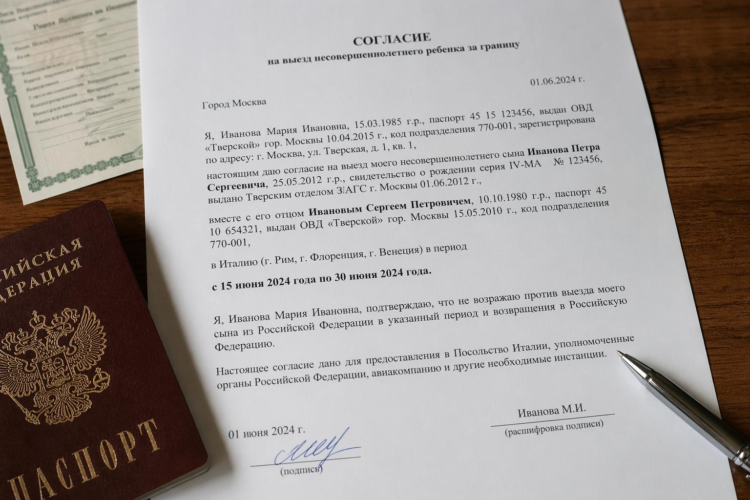 Согласие на выезд ребенка в Италию: какие детали в документе особенно важны для подачи и спокойного путешествия
