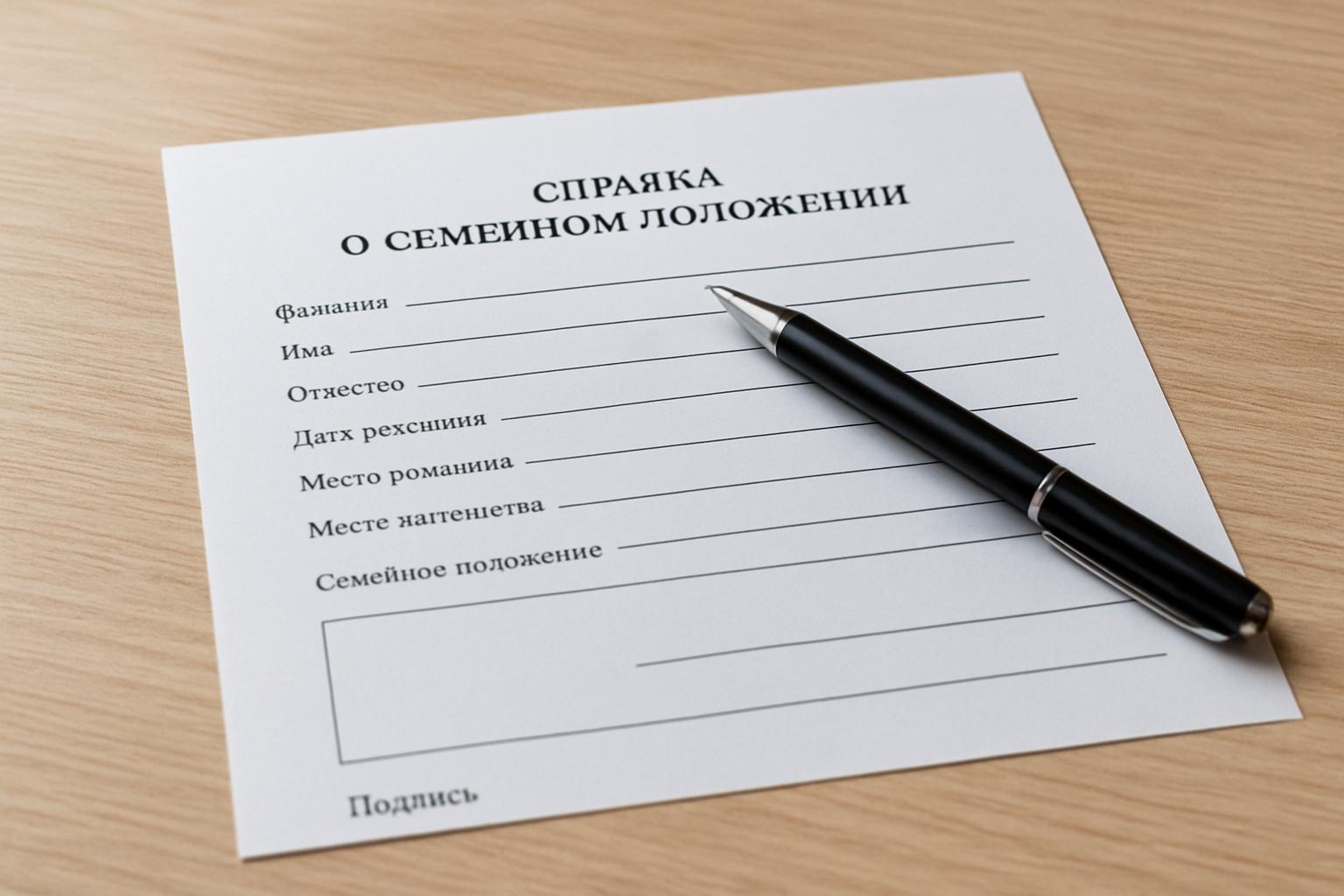 Справка о семейном положении: почему ее часто оформляют с ошибками и как не переделывать заново. Как выглядит стандартная справка: какие поля чаще всего вызывают сложности