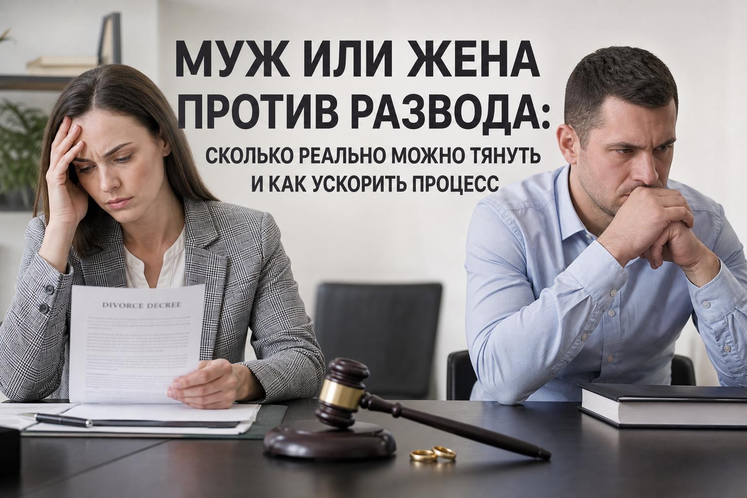 Муж или жена против развода: сколько реально можно тянуть и как ускорить процесс
