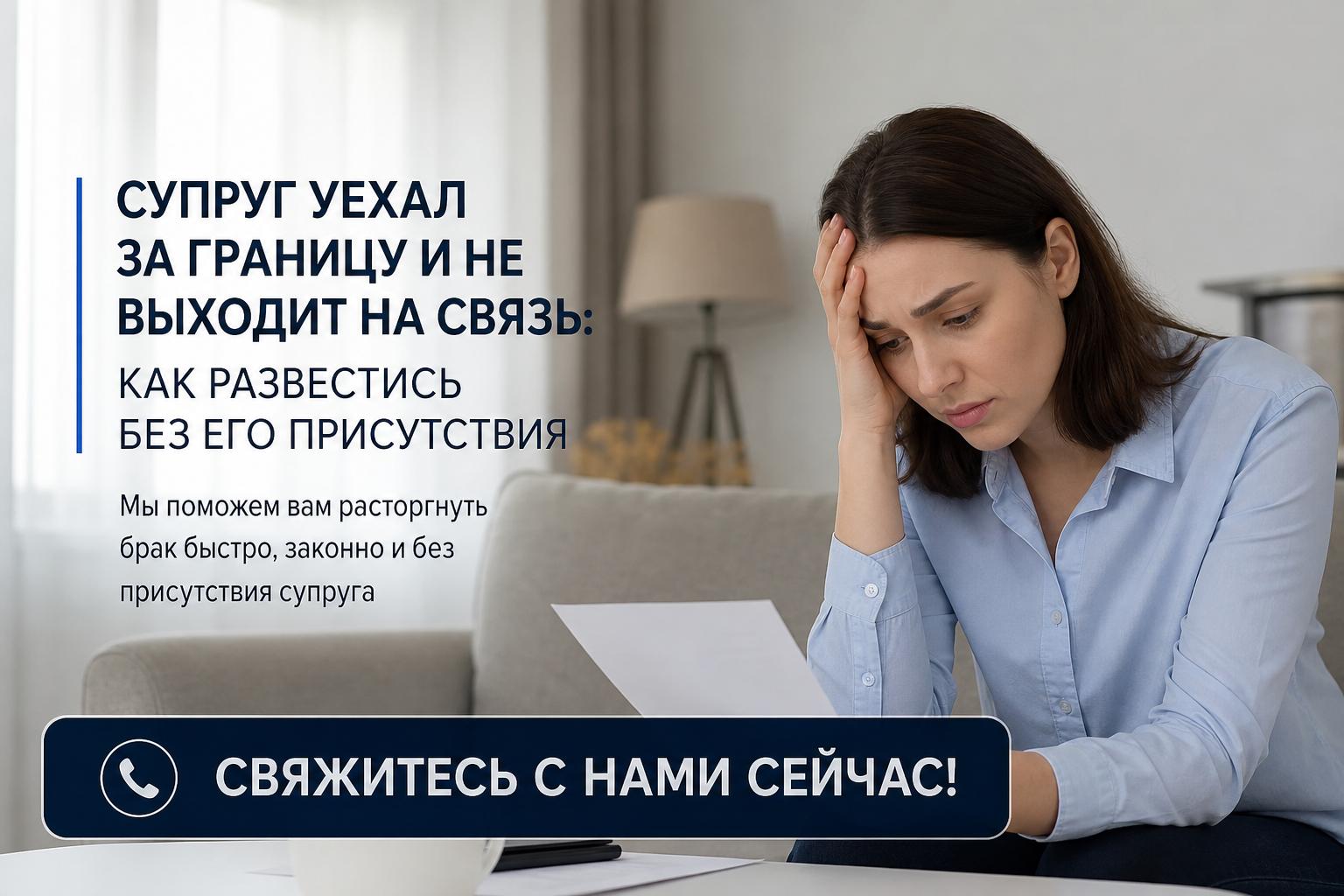 Супруг уехал за границу и не выходит на связь: как развестись без его присутствия. Свяжитесь с нами сейчас!