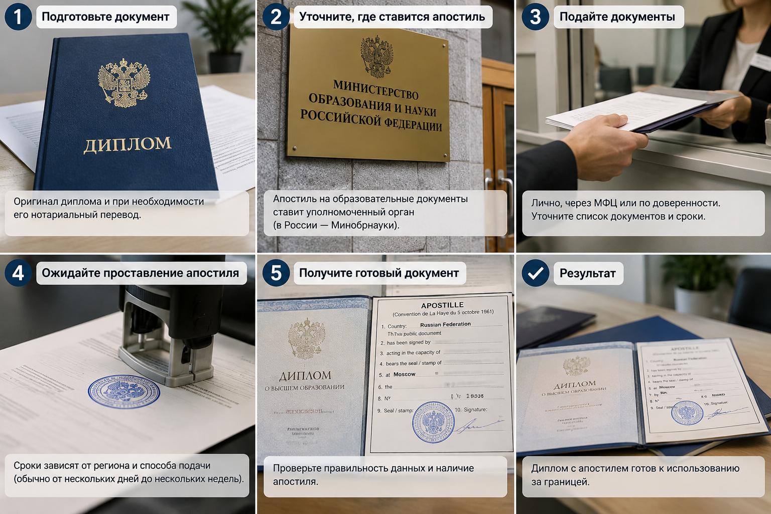 Апостиль на диплом: пошагово от документа до готового результата