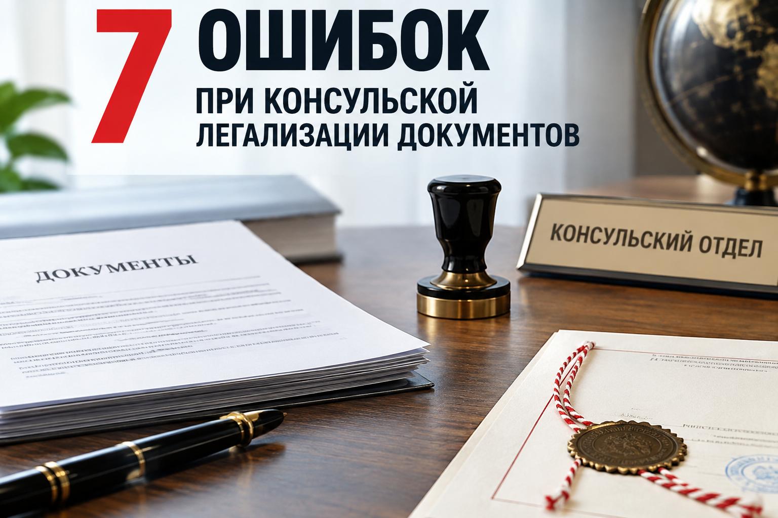 7 ошибок при консульской легализации документов, из-за которых вас вернут с порога