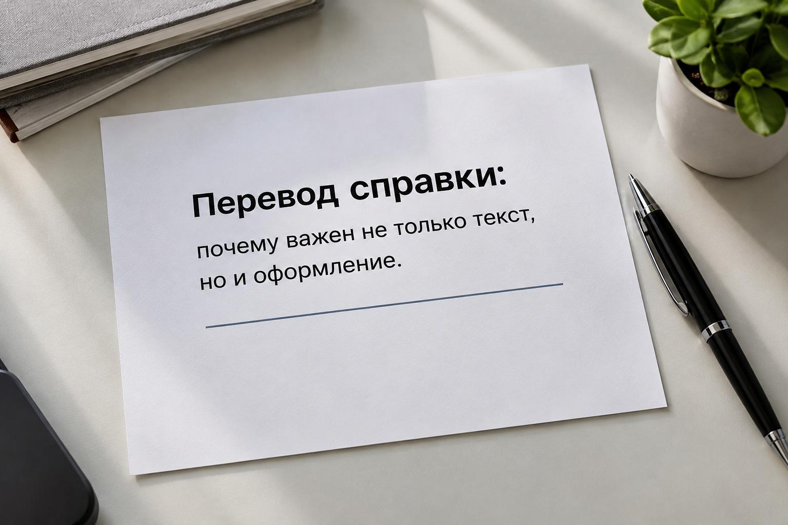 Перевод справки: почему важен не только текст, но и оформление документа